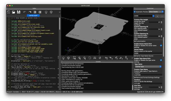 Open sourcing enlarger negative carriers